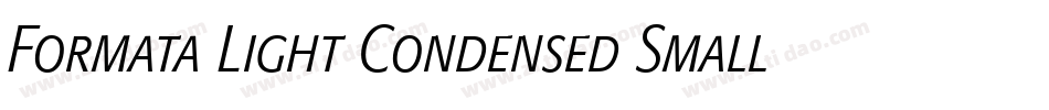 Formata Light Condensed Small Caps & Oldstyle Figures字体转换